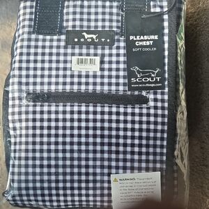 Scout Gingham Soft Cooler in Black and White